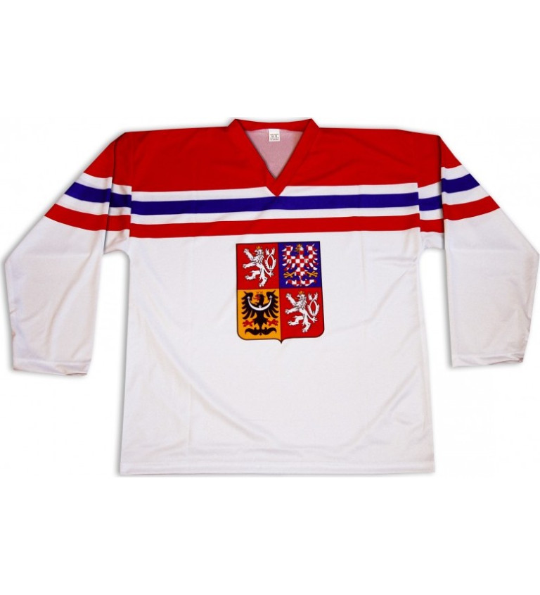 Dětský bílý hokejový dres -  vel. 146